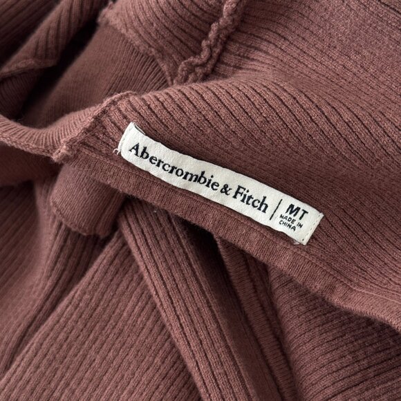 Brown Abercrombie & Fitch Women's Open-Back Midi Sweater Dress - Picture 7 of 7